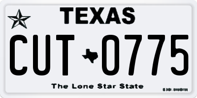 TX license plate CUT0775