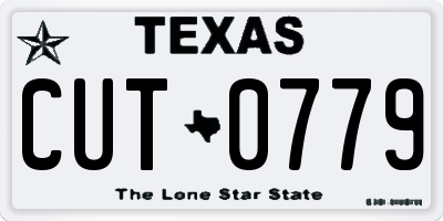 TX license plate CUT0779