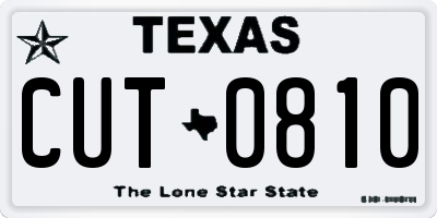 TX license plate CUT0810