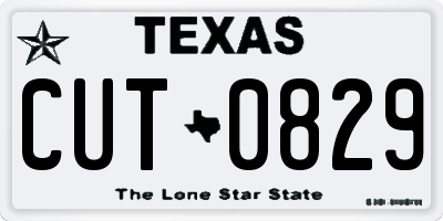 TX license plate CUT0829