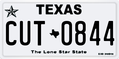 TX license plate CUT0844