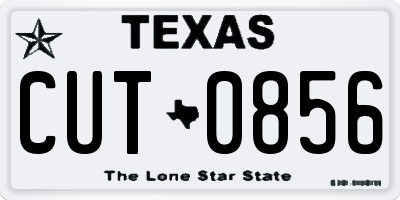 TX license plate CUT0856