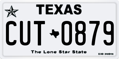TX license plate CUT0879