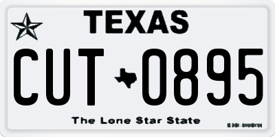 TX license plate CUT0895