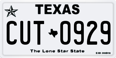 TX license plate CUT0929