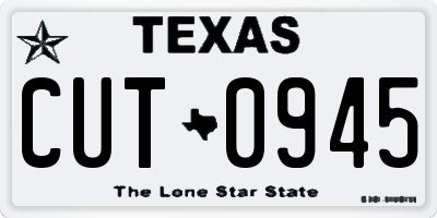 TX license plate CUT0945
