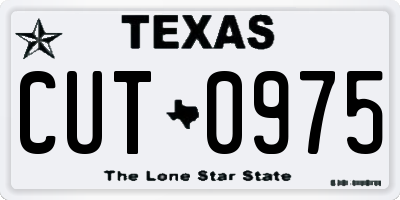 TX license plate CUT0975
