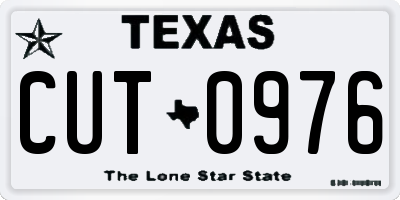 TX license plate CUT0976