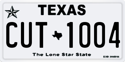 TX license plate CUT1004