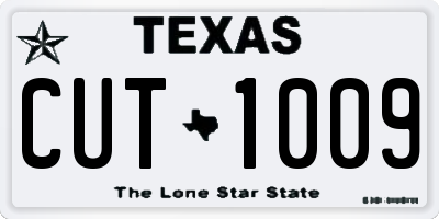 TX license plate CUT1009