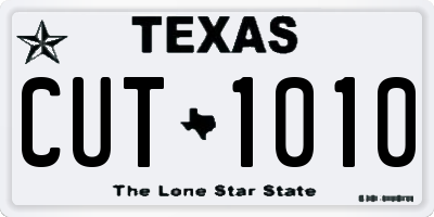 TX license plate CUT1010