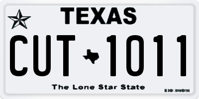 TX license plate CUT1011