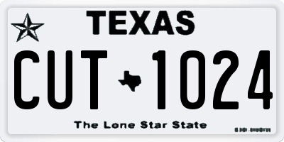 TX license plate CUT1024