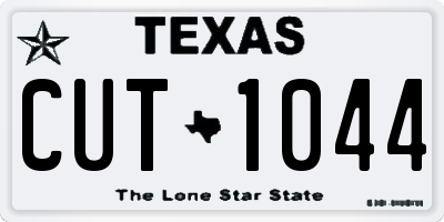TX license plate CUT1044