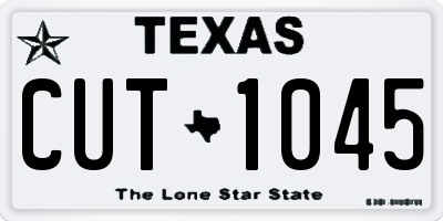 TX license plate CUT1045