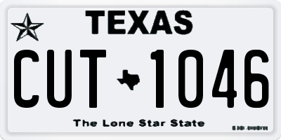TX license plate CUT1046