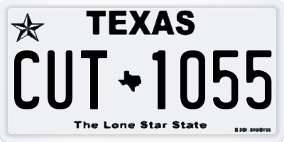 TX license plate CUT1055