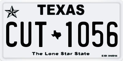 TX license plate CUT1056