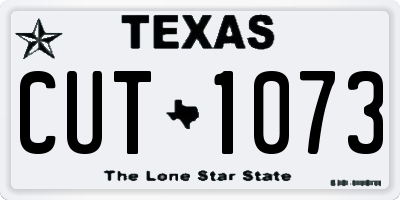 TX license plate CUT1073