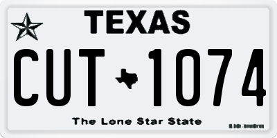 TX license plate CUT1074
