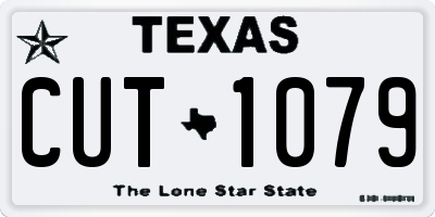 TX license plate CUT1079