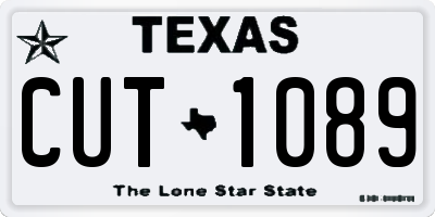 TX license plate CUT1089