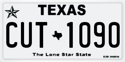 TX license plate CUT1090