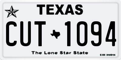 TX license plate CUT1094