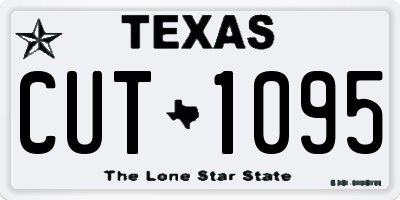 TX license plate CUT1095