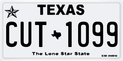 TX license plate CUT1099