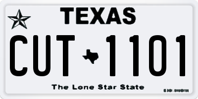 TX license plate CUT1101