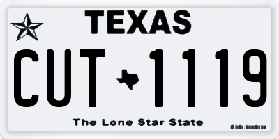 TX license plate CUT1119