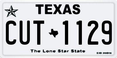 TX license plate CUT1129