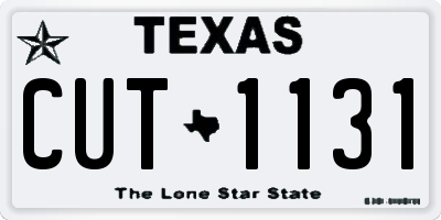 TX license plate CUT1131