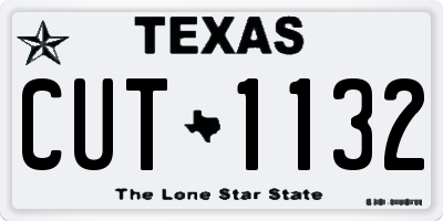 TX license plate CUT1132