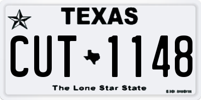 TX license plate CUT1148