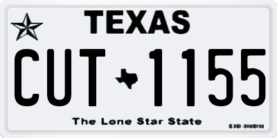 TX license plate CUT1155