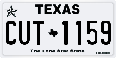 TX license plate CUT1159