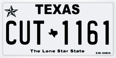 TX license plate CUT1161