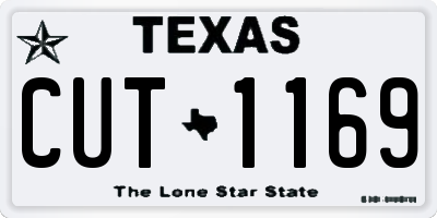 TX license plate CUT1169