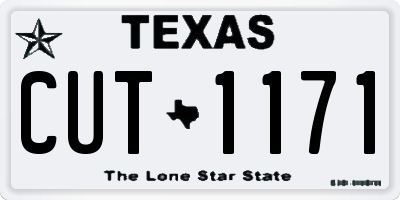 TX license plate CUT1171
