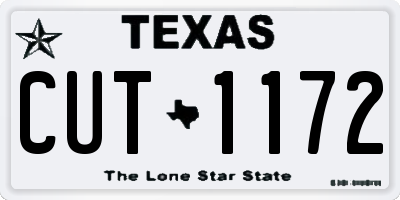 TX license plate CUT1172