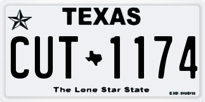 TX license plate CUT1174