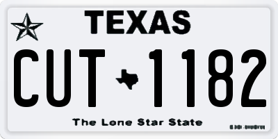 TX license plate CUT1182