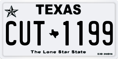 TX license plate CUT1199