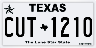 TX license plate CUT1210