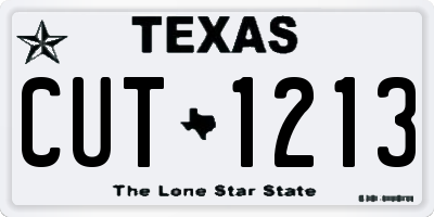 TX license plate CUT1213