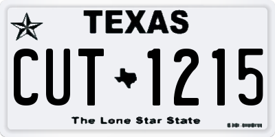 TX license plate CUT1215
