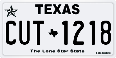 TX license plate CUT1218