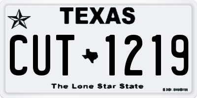 TX license plate CUT1219